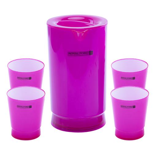 display image 10 for product Royalford Water Jug With Glasses - Bpa Free 2L Water Pitcher Jug With 4 Cups (5 Pcs)