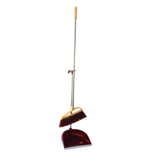 Royalford Plastic Broom With Dustpan Set - Hand Broom With Synthetic Stiff Bristles - Broom Set hero image