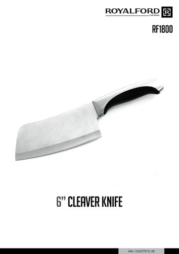 display image 7 for product Royalford 6" Cleaver Knife -Razor Sharp Meat Cleaver Stainless Steel Vegetable Kitchen Knife