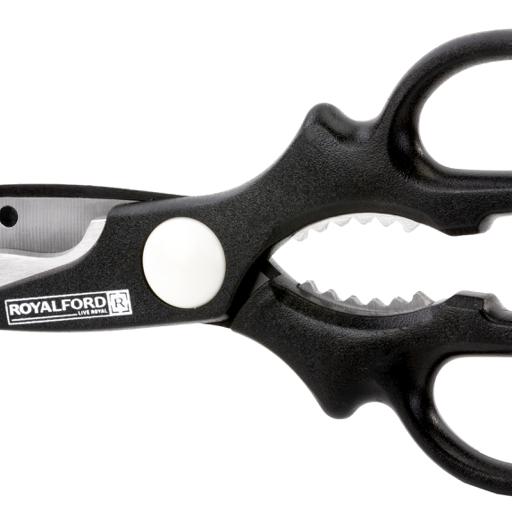 display image 3 for product Royalford Stainless Steel Kitchen Scissors - 2-In-1 Kitchen Scissor - Multi-Purpose Stainless Steel