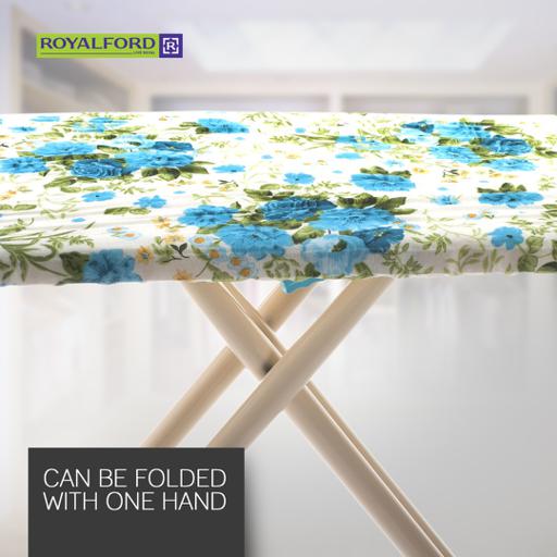 display image 2 for product Royalford Mesh Ironing Board 41X116 Cm - Portable, Steam Iron Rest, Heat Resistant Cover