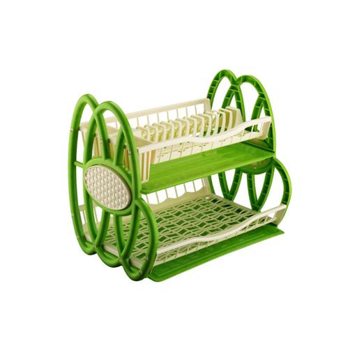 display image 0 for product Royalford 2 Tiered Kitchen Dish Drainer Drying Rack - Multi-Purpose Draining Board With Drip Tray