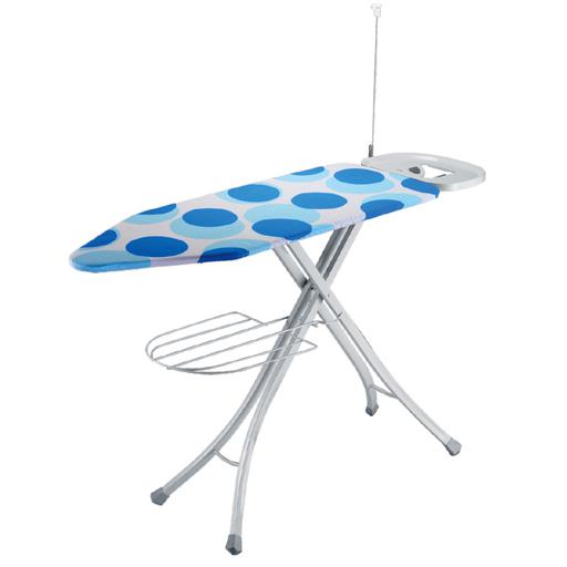 Ironing Board with Steam Iron Rest, RF1965IB | Heat Resistant | Contemporary Lightweight Iron Board with Adjustable Height and Lock System (White & Blue) hero image