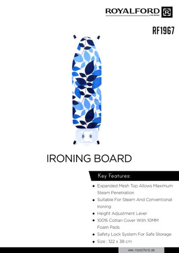 display image 30 for product Royalford Mesh Ironing Board With Socket, 122X38 Cm