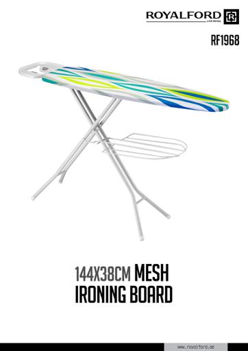 display image 12 for product Royalford 122 X 38 Cm Ironing Board With Steam Iron Rest, Heat Resistant, Contemporary Lightweight