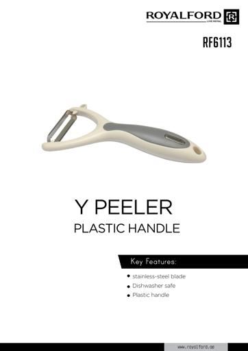 display image 17 for product Royalford Stainless Steel Y-Peeler - Plastic Handle, Vegetable And Fruit Peeler/Slicer, Stainless Steel