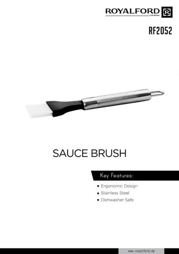 display image 8 for product Royalford Sauce Brush With Stainless Steel Handle - Marinating And Basting Brush With Ergonomically