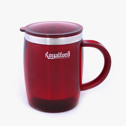 display image 0 for product Royalford 14Oz Stainless Steel Travel Mug - Coffee Mug With Handle & Lid Travel Friendly