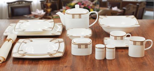 display image 1 for product Fine Bone Dinner Set, 47pieces