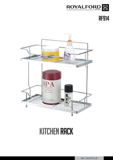 display image 8 for product Royalford 2 Tier Kitchen Rack - Rust Free Stainless Steel Counter-Top Organizer Holder Rack