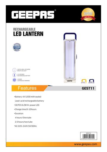 display image 1 for product Geepas 30-Piece Rechargeable Led Emergency Lantern