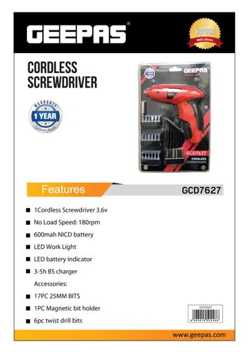 Nicd Screwdriver Charger, Battery Accessory