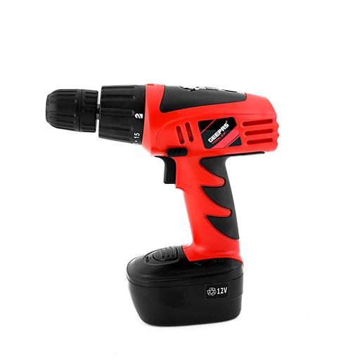 Geepas 12V Cordless Percussion Drill - Hammer Function, Screwdriver with 13 Pcs Drill, 15+1 Torque Setting | No Speed Load 0-550RPM | 1 Year Warranty hero image
