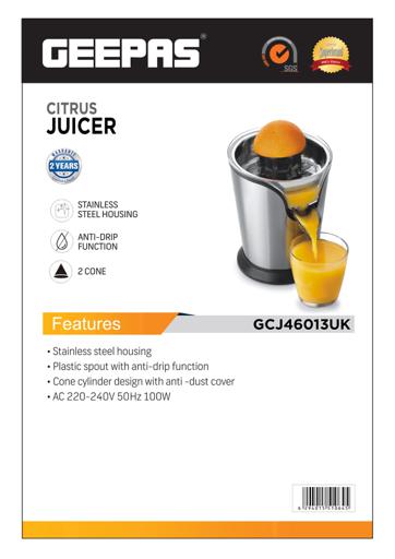 display image 14 for product Geepas 100 Watt Citrus Juicer - Quick, Healthy, Nutritious Juices With Anti Dust Cover