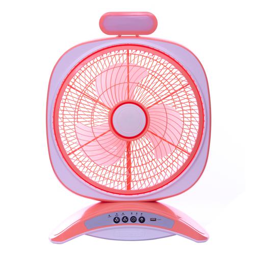 display image 9 for product Geepas GF969-OR 14'' Rechargeable Fan - Personal Portable Fan with 20Pcs Bright LED Light & 3-Speed Electric USB Travel Fan for Office, Home and Travel Use