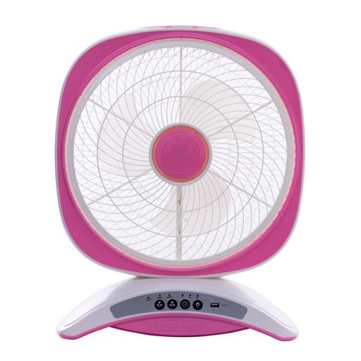 display image 11 for product Geepas GF969-OR 14'' Rechargeable Fan - Personal Portable Fan with 20Pcs Bright LED Light & 3-Speed Electric USB Travel Fan for Office, Home and Travel Use