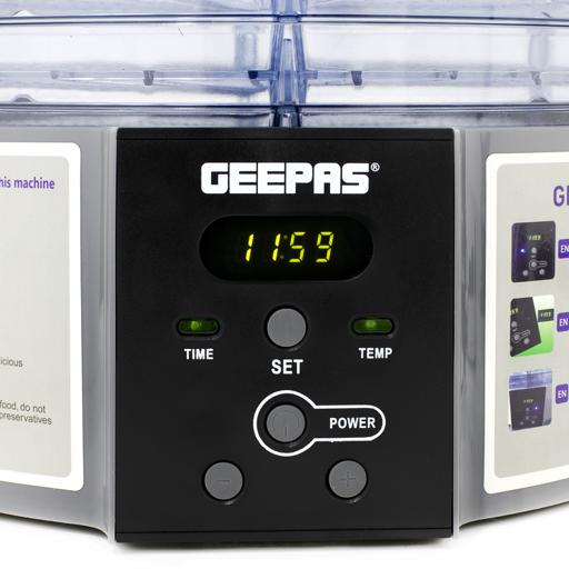 display image 2 for product Geepas 520W Digital Food Dehydrator - 5 Large Trays, Adjustable Temperature & 1-48 Hours Timer | Ideal for Fruit, Healthy Snacks, Vegetables, Meats & Chili