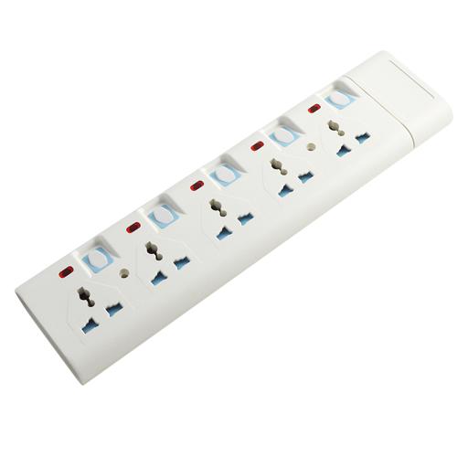 display image 6 for product Geepas 5 Way Extension Socket 13A – 4 Power Switches with Led Indicators | Extra Long 3m Cord with Over Current Protected | Ideal for All Electronic Devices