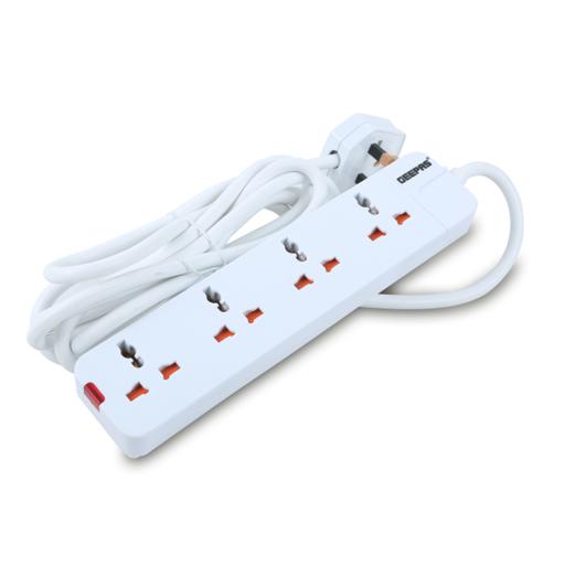 display image 4 for product Geepas 4 Way Extension Socket 13A - Extension Strip With Led Indicators | Child Safe |Extra Long Cord with Over Current Protected | Ideal For All Electronic Devices