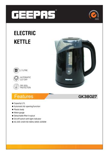 2200W 1.8L Electric kettle GlassTeapot Water kettle Hot Warm Water