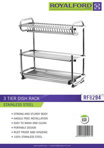 display image 6 for product Royalford 3-Tier Dish Rack