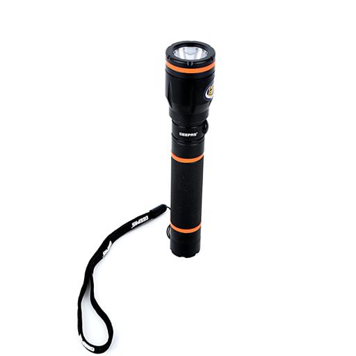 display image 5 for product Geepas GFL4659 Rechargeable LED Flashlight - Portable Waterproof Hyper Bright 3W CREE LED Torch Light | 1.5 Hours Working with 1000M Distance Range 