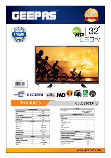 display image 5 for product Geepas Clear Hd Led Tv, 32