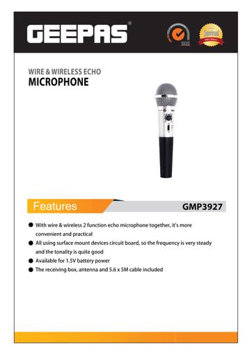 display image 9 for product Geepas 2-Function Echo Microphone