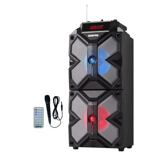 display image 0 for product Geepas GMS11112 Rechargeable Portable Speaker - 2600 mAh Battery Powered Speaker with Bluetooth, Microphone & Cable, USB Charging for Smartphones & Tablets