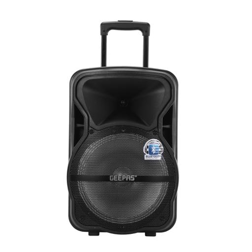display image 16 for product Geepas GMS8568 Portable & Rechargeable Speaker - Wireless Microphones, 1800mAh Battery| Karaoke DJ Speaker & LED Lights |Portable Speaker |Trolley Handle