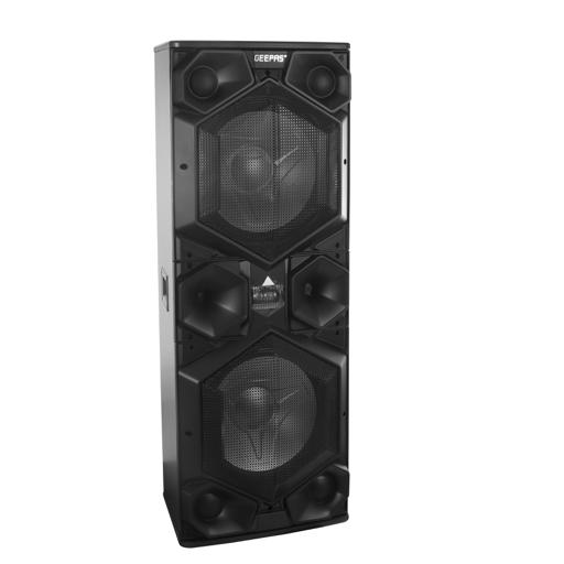 display image 4 for product Geepas GMS8569 Professional Active Speaker System - Bluetooth Speaker |Wireless Microphones, | LED Lights |Trolley Handle, USB & Auxiliary Inputs