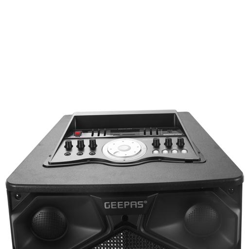 display image 5 for product Geepas GMS8569 Professional Active Speaker System - Bluetooth Speaker |Wireless Microphones, | LED Lights |Trolley Handle, USB & Auxiliary Inputs
