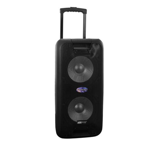 display image 8 for product Geepas GMS8574 10-Inch Rechargeable Professional Speaker - Wireless Microphones, Battery Rechargeable | 50000 PMPO | Portable Woofer with Trolley Handle