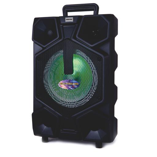 display image 6 for product Geepas GMS8575 8Inch Trolley Bluetooth Speaker - Wireless Microphones, Battery Rechargeable | Karaoke DJ Speaker with LED Lights |USB & Auxiliary Inputs