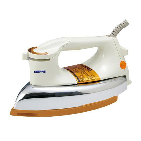 Geepas GDI7752 1200W Automatic Dry Iron -  Teflon Plated Sole Plate, Durable Heavy Weight Iron Box|Overheat Protection | Ideal for All Type Of Fabrics hero image
