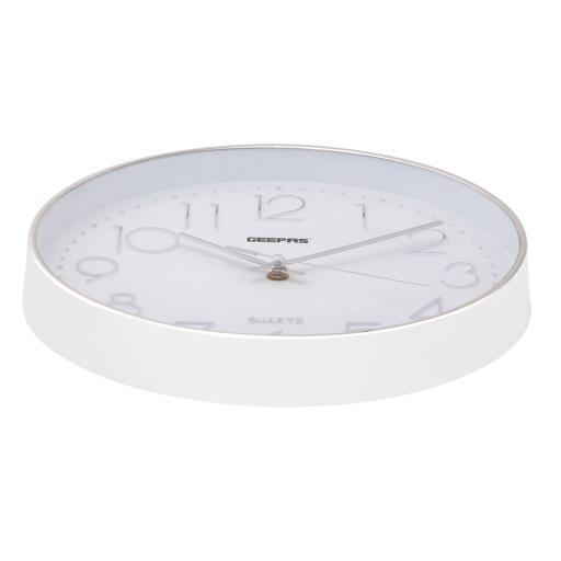 display image 7 for product Geepas Wall Clock - Silent Non-Ticking, Arabic Numeral Clock, Round Decorative Wall Clock