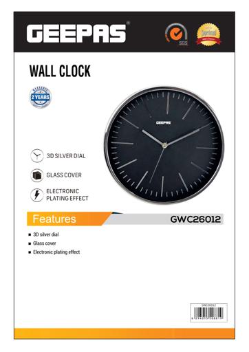 display image 7 for product Geepas Wall Clock - Silent Non-Ticking, Round Decorative Wall Clock For Living Room, Bedroom