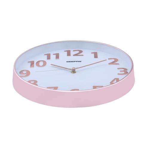 display image 6 for product Geepas Wall Clock 3D Rose Gold Numbers - Silent Non-Ticking, Round Decorative Wall Clock