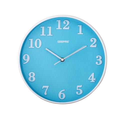 display image 0 for product Geepas Wall Clock 3D Numbers - Silent Non-Ticking, Round Decorative Wall Clock For Living Room