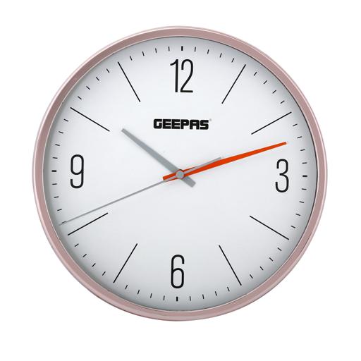 display image 0 for product Geepas Wall Clock - Silent Non-Ticking, Large Numeral Clock, Round Decorative Wall Clock