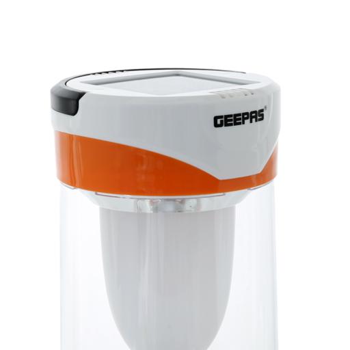 display image 7 for product Geepas GSE5589 Rechargeable Solar LED Lantern - Multi-Functional Camping Emergency Lantern | Solar Lantern, 25 Hours Working| Perfect for Power Outages