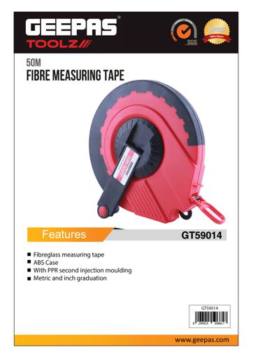 display image 4 for product Geepas 50M Long Measuring Tape Made Of Strong And Long-Lasting Fiberglass Material, Tough Outer