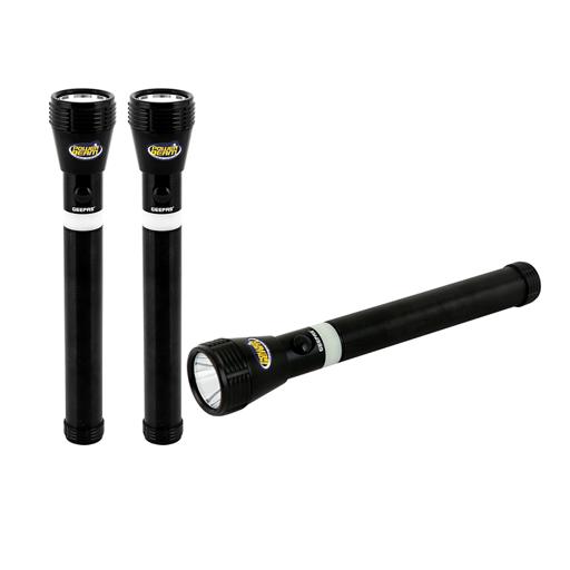 display image 5 for product Geepas 3 In 1 Family Pack Rechargeable Led Flashlight - Hyper Bright White 2000M Range Portable