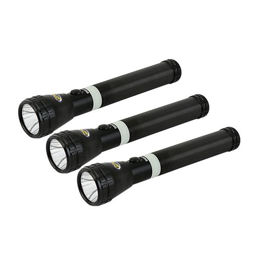 display image 5 for product Geepas 3 IN 1 Rechargeable Led Flashlight - Hyper Bright, 2000 Meters Range with 3 Hours Working | Portable Water Proof Pocket Flashlight with Charger & Battery