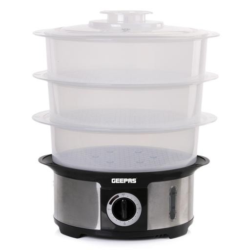 display image 0 for product Food Steamer - 12L | Geepas 1000W Electric Steamer 