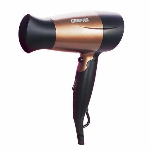 display image 7 for product Geepas GH8642 1600W Mini Hair Dryer with Foldable Handle -  2-Speed & 2 Temperature Settings | Cool Shot Function |Ideal for All Types Of Hairs | 2 Years Warranty