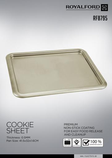 Royalford RF8795 Small Non-Stick Baking Tray, 41.5X32X1.6Cm, 0.5Mm, Cookie Baking  Tray, Non-Stick Baking Pan