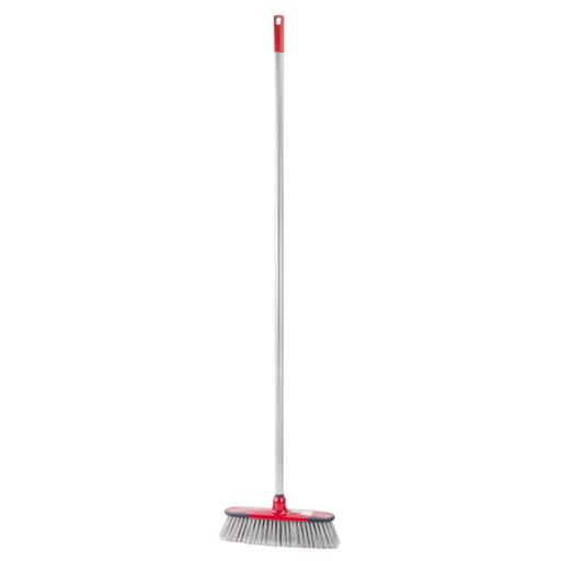 Royalford One Click Series Long Floor Broom - Upright Long Handle Broom With Synthetic Stiff Bristle hero image