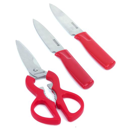 display image 6 for product Royalford Kitchen Knife Set 4 Pc - Includes 2 Knife Set With Cutting Board And A Scissor - All-In-One