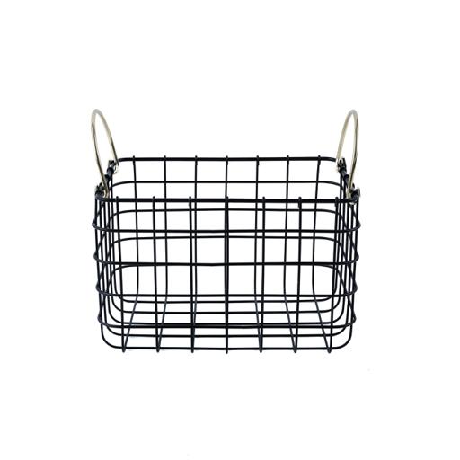 display image 1 for product Rectangular Fruit Basket Set 22.8x15.3x15.3Cm - Portable Stackable Durable Bold Wire Design | Keep Dry | Storage Container Ideal for Fruits, Vegetable & More for Indoor & Outdoor